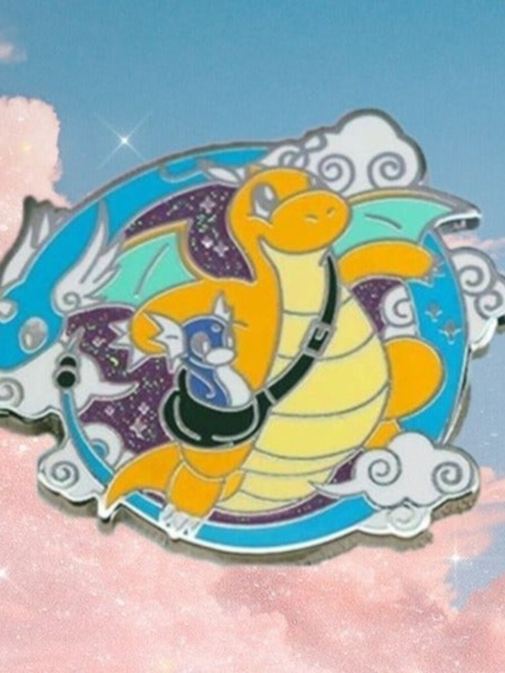 Pokemon Dratini, Dragonair, Dragonite Evolution Enamel Pin